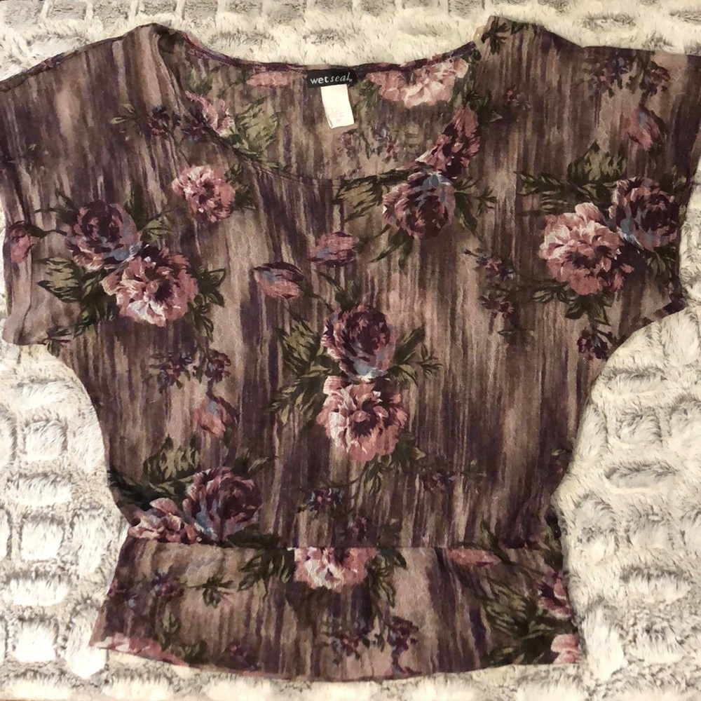 Sheer Lace Crop Top